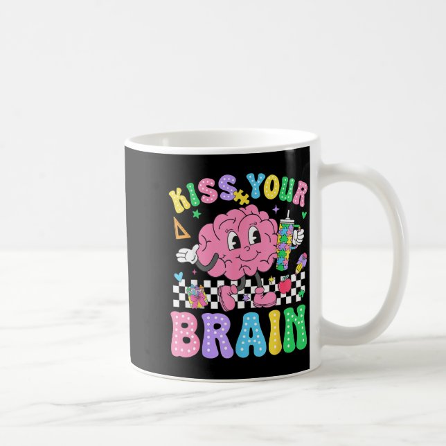 Kiss Your Brain Valentines Autism Awareness Teache Kaffeetasse (Rechts)