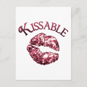 Kissable Glitzer Smooch Postkarte