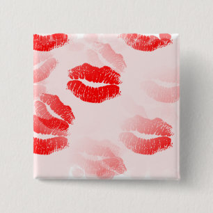 Kissable Lippenquadratischer Knopf Button