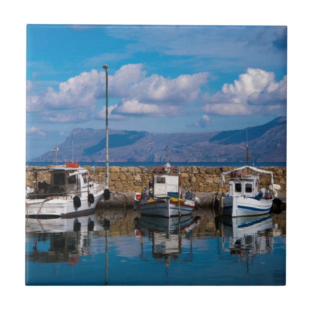 Kissamos alter Hafen Fliese (Vorderseite)