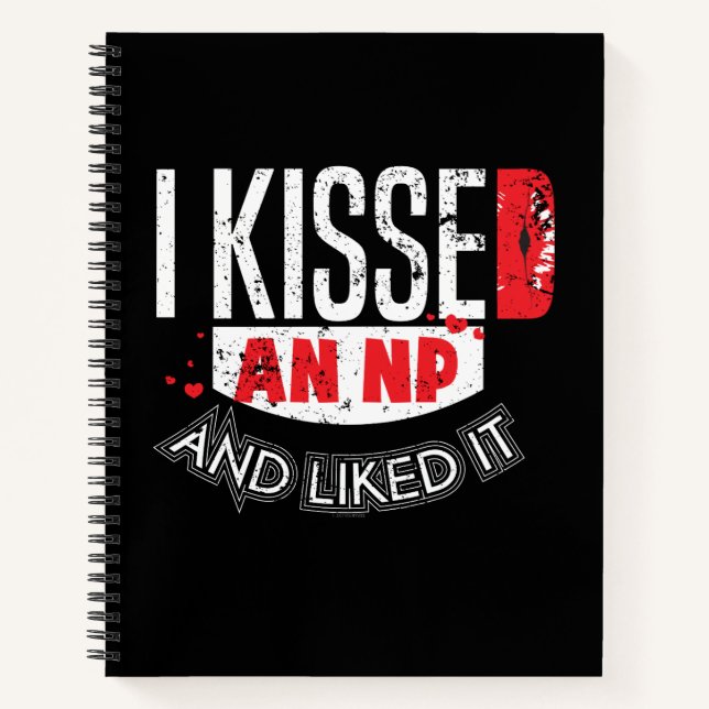 Kissed NP Nurse Practitioner Ehegatte Ehefrau Notizbuch (Vorderseite)