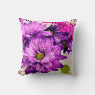 Kissen aus lila, rosa und weißen Marmor