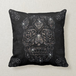 Kissen/Black Pillow 40x40cm diamond Skull Kissen