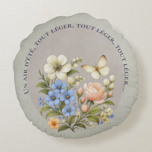 Kissen Boho ein botanischer Sommerlook (Rückseite)