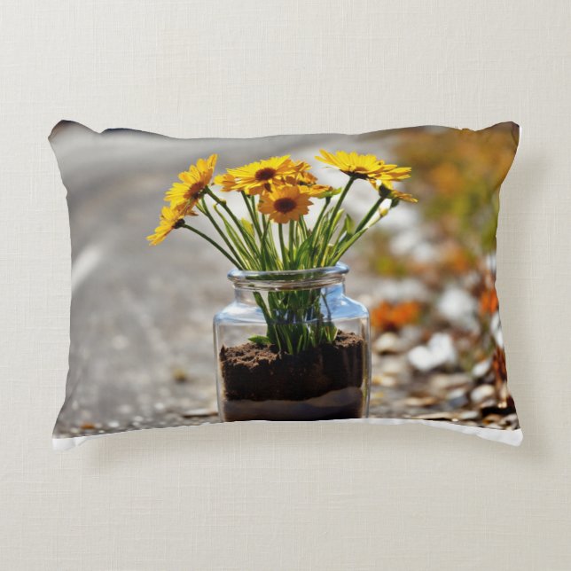 Kissen bunt Blume Design (Vorderseite)