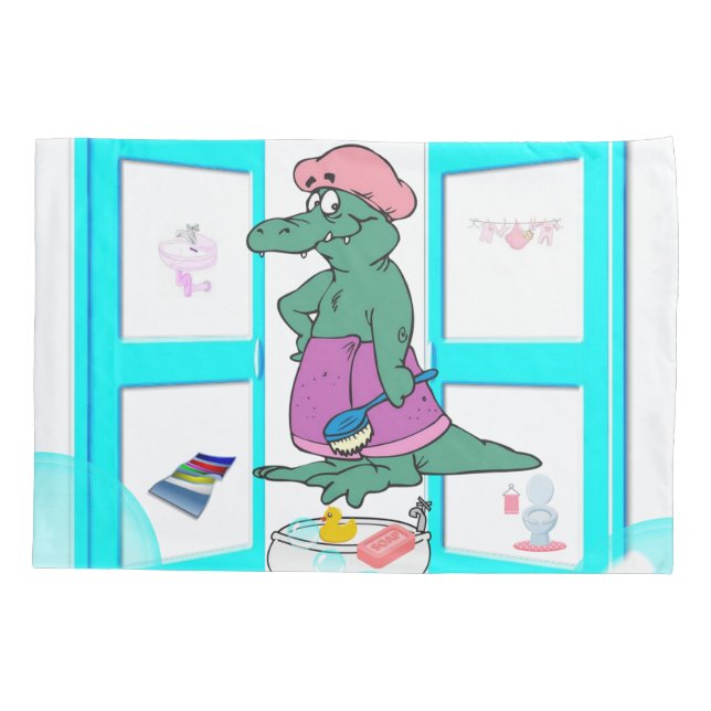 Kissen-Case-Blase Bath Alligator Kissenbezug (Rückseite)