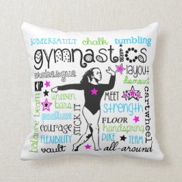 Kissen der Gymnastik-Typografie-Versions-2