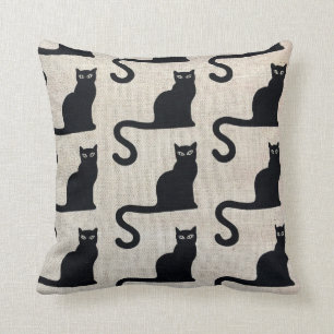 Kissen der schwarzen Katze