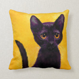 Kissen der schwarzen Katze