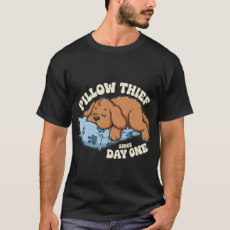 Kissen-Dieb-Hund Lustiges Hunde-Schlaf-Shirt für H T-Shirt