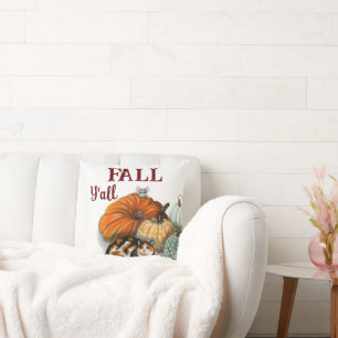 Kissen, fallend, mit Calico Kat, Maus, Kürbis Kissen