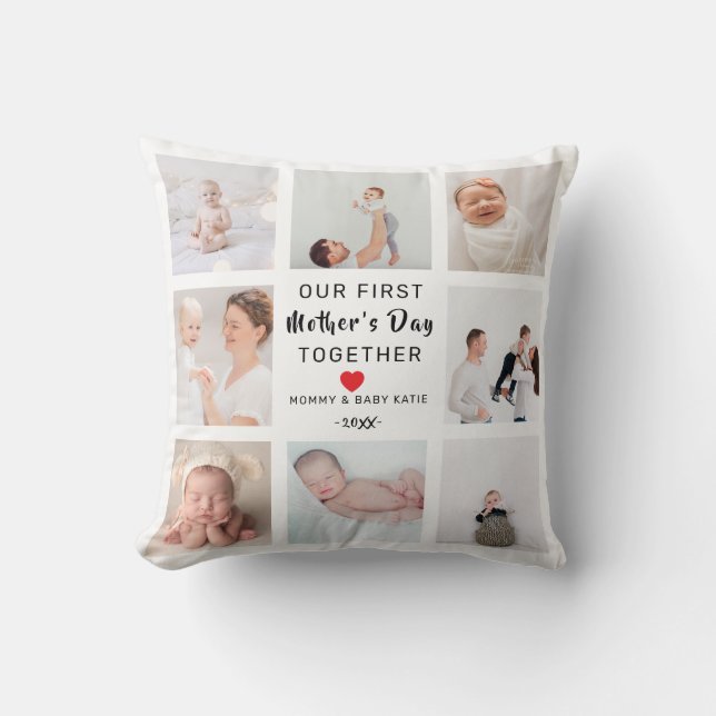 Kissen | FotoCollage zum ersten Vatertag (Vorderseite)