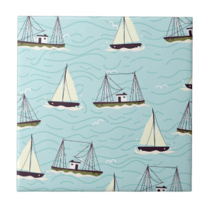 Kissen für das Seefischen Fliese