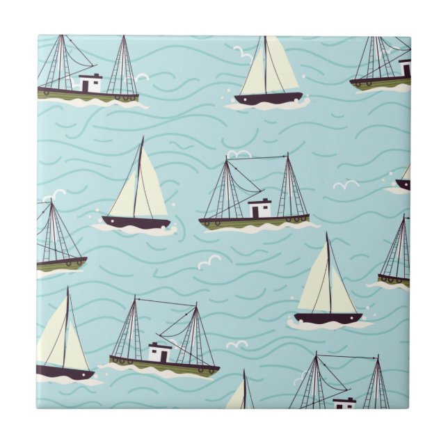 Kissen für das Seefischen Fliese (Vorderseite)