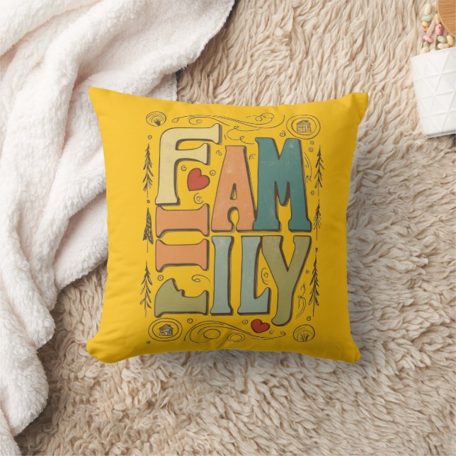 Kissen für Familien - Herzstück - Geschenk für Mam (Decke)