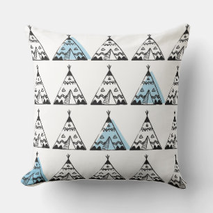Kissen für Kinder - Blaues Tipi