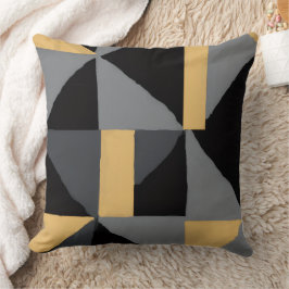 Kissen Geometrie Schwarz und Gold | Handwerklicher