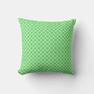 Kissen Green Quatrefoil Square Kissen