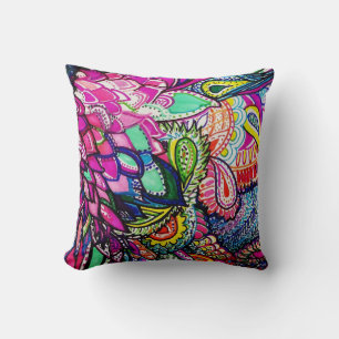 Kissen Hummingbird Zen Tangle von Michele Zurine