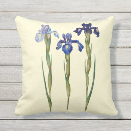 Kissen im Freien16x16 der lila Iris-drei