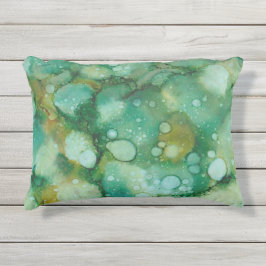 Kissen im Freien/Kolourburst-Inkblots/Goldene Grün