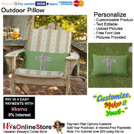 Kissen im Freien mit grünem Hintergrund Für Draußen