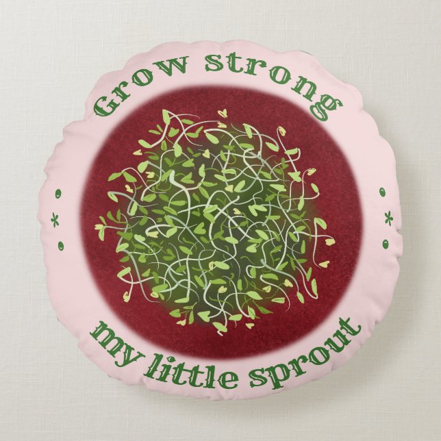 Kissen im Kinderzimmer Grow Little Green Sprout (Vorderseite)
