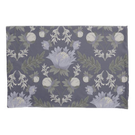 Kissen im Vintage-Stil mit blauem botanischen Must Kissenbezug
