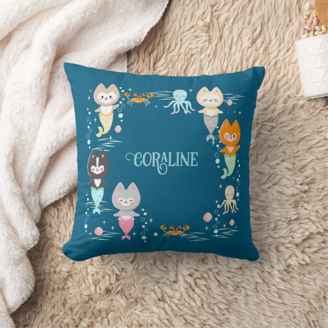 Kissen in ein Wasserthema werfen. (Decke)