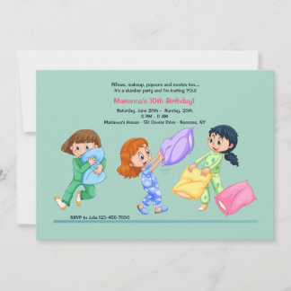 Kissen-Kampf-Einladung Einladung