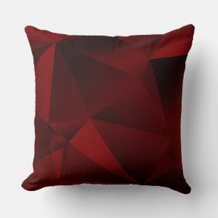 Kissen Karmesinrot Facettiertes Geometrisches Diam