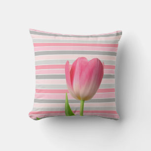 Kissen Kissen Pastellstreifen Pink Tulip