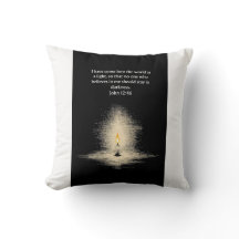 Kissen 'Licht der Welt' – Johannes 12,46