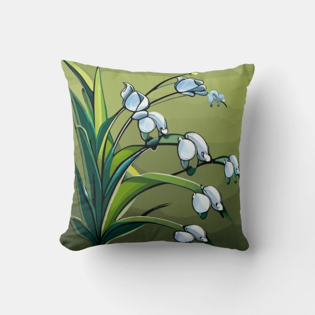 Kissen: Liebliche Lüge: Delikater Springtime-Tanz Kissen (Vorderseite)