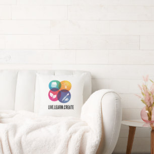 Kissen 'Live.Learn.Create'