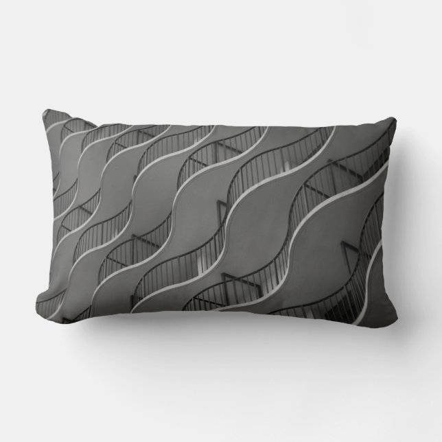 Kissen mit B&W Bild der Balkone (Vorderseite)