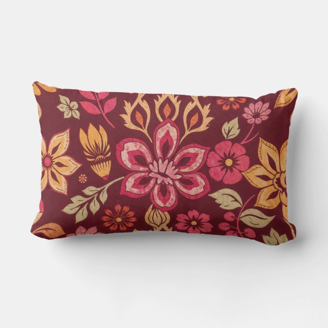 Kissen mit Batikmuster (Rückseite)