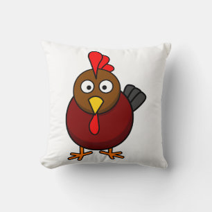 Kissen mit Cartoon-Hahn