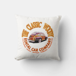 Kissen mit dem Classic Woody Rental Car Co. V 3