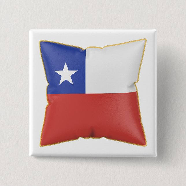 Kissen mit der Flagge Chiles Button (Vorderseite)