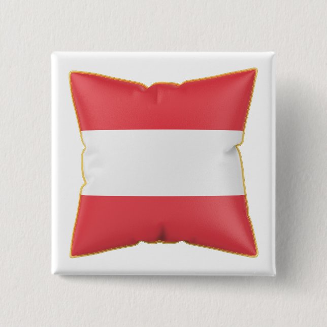 Kissen mit der Flagge Österreichs Button (Vorderseite)