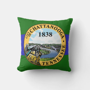 Kissen mit der Flagge von Chattanooga, Tennessee