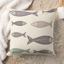 Kissen mit Fischmuster für die Küste