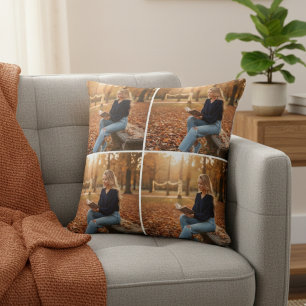 Kissen mit individuellem 4-Foto-Collage – Personal