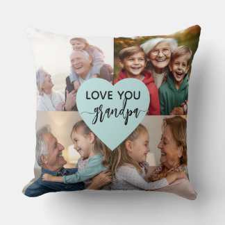 Kissen mit individuellem Familienfoto-Collage