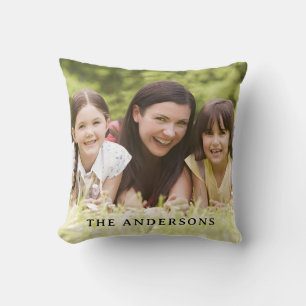 Kissen mit individuellem Foto und Familienname