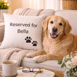Kissen mit individuellem Namen für den Hund