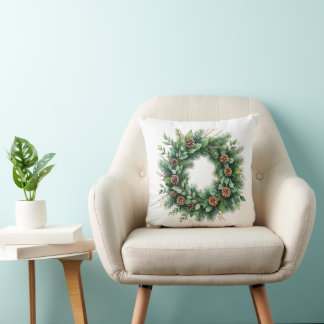 Kissen mit Kiefernkiefer und Kiefernkiefer Illustr