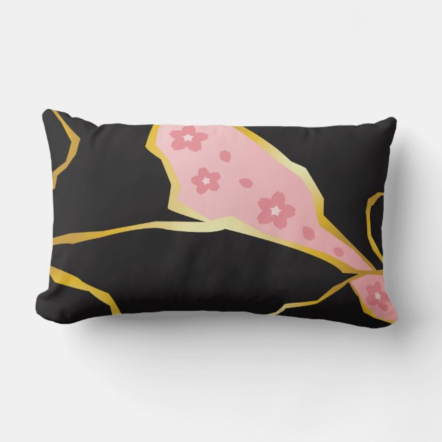 Kissen mit Kirschblüten-Kintsugi (Vorderseite)