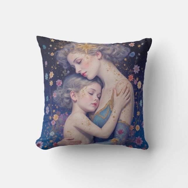 Kissen mit Mutter-und-Kind-Kunstmotiv  (Vorderseite)